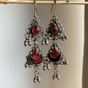 Vintage Afghan 800 silver earrings