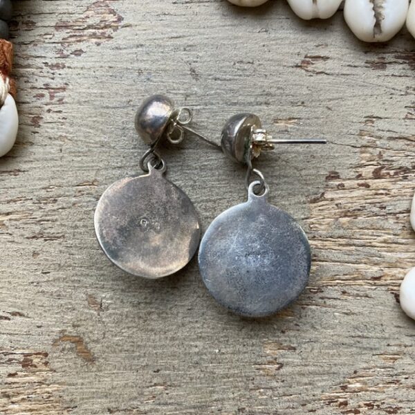 Vintage sterling silver and carnelian earrings