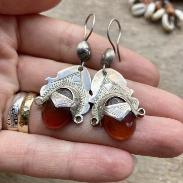 Vintage sterling silver Tuareg earrings