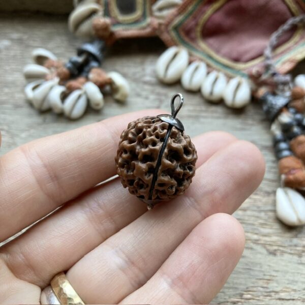 Vintage rudraksha bead pendant