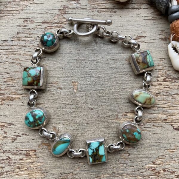 Vintage sterling silver turquoise bracelet