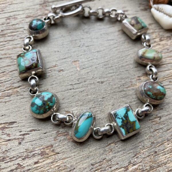 Vintage sterling silver turquoise bracelet