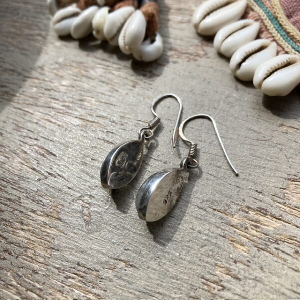 Vintage sterling silver labradorite earrings