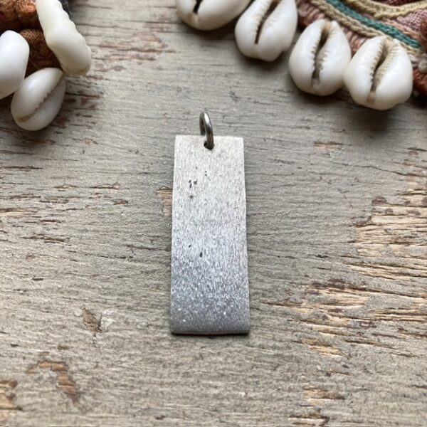 Vintage sterling silver ingot pendant