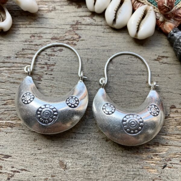 Handmade pure silver hill tribe earrings