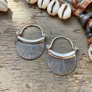 Handmade solid silver hill tribe earrings