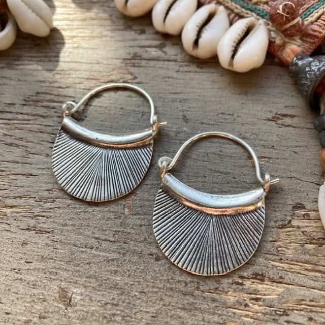 Handmade solid silver hill tribe earrings