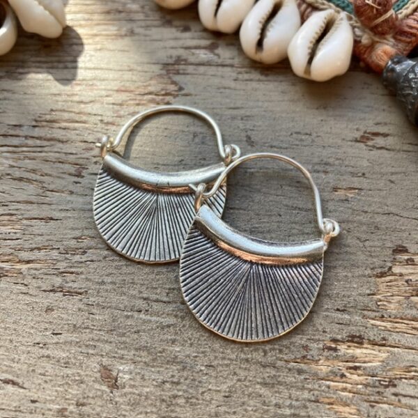 Handmade solid silver hill tribe earrings