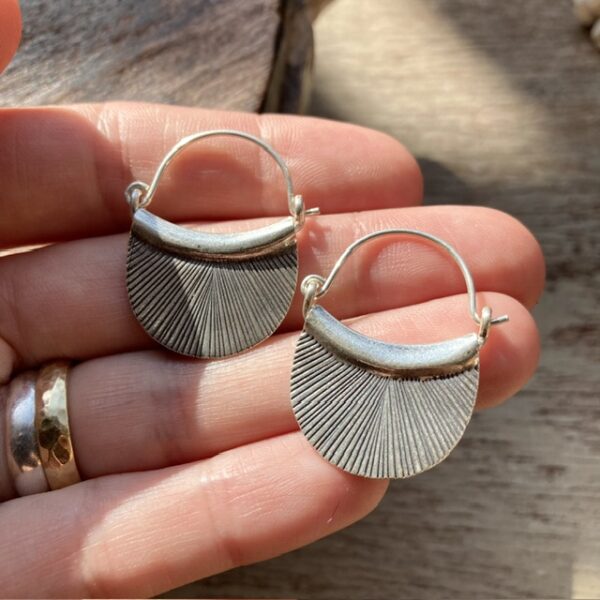 Handmade solid silver hill tribe earrings