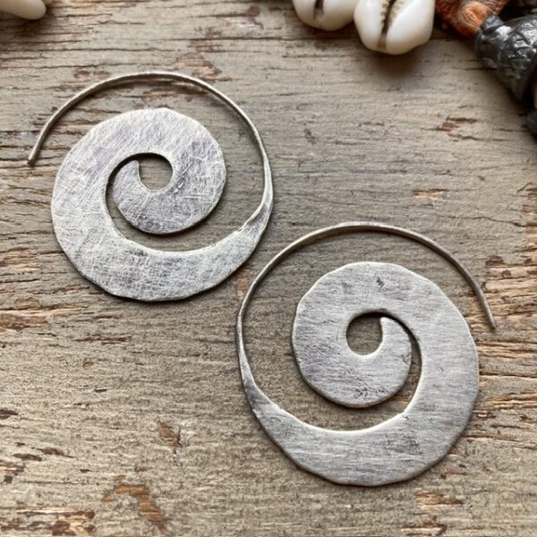 Handmade pure silver hill tribe earrings