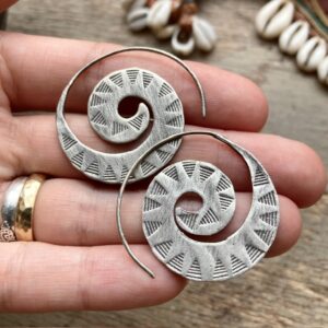 Handmade pure silver hill tribe earrings