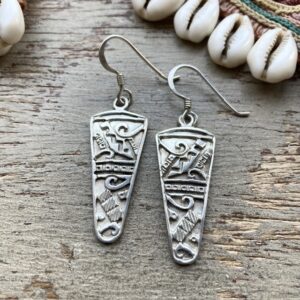 Vintage solid silver Mexican earrings