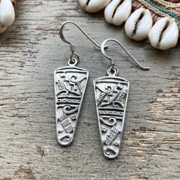 Vintage solid silver Mexican earrings