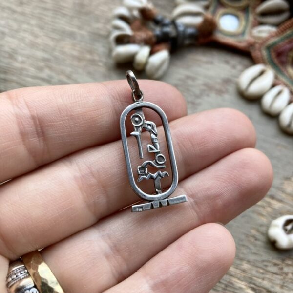 Vintage sterling silver egyptian pendant