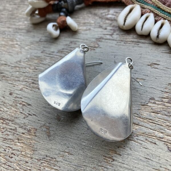 Vintage sterling silver cowboy hat earrings