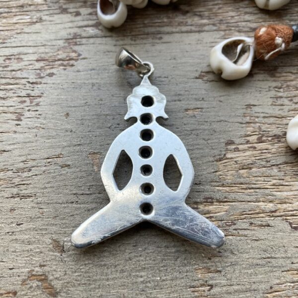 Vintage sterling silver chakra Buddha pendant