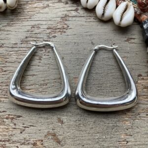 Vintage sterling silver Creole hoops