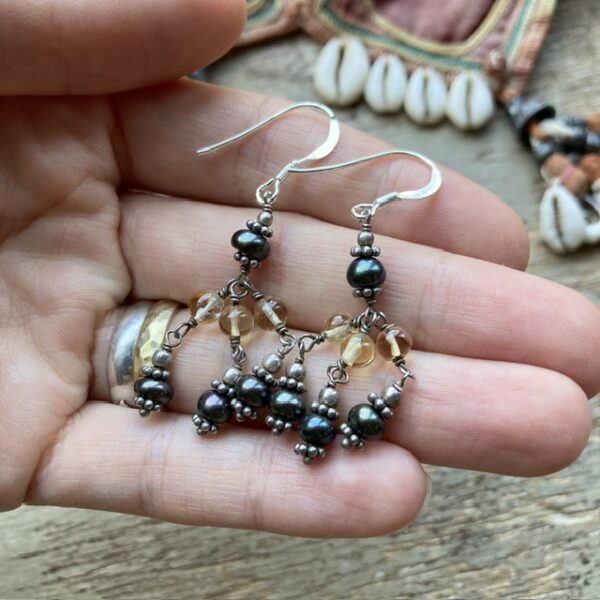 Vintage sterling silver dangly earrings