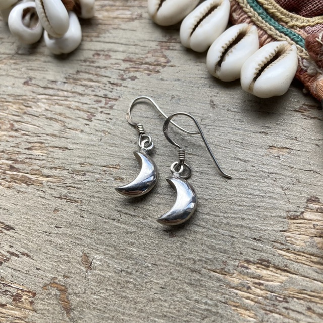 Vintage sterling silver celestial moon earrings