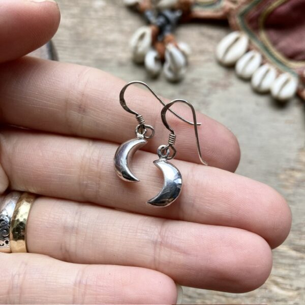 Vintage sterling silver celestial moon earrings