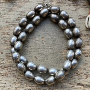 Vintage sterling silver chunky beaded necklace