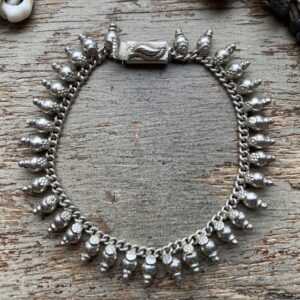 Vintage Indian ornate sterling silver bracelet