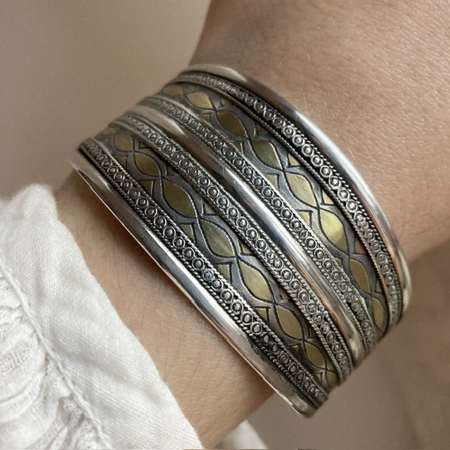 Vintage sterling silver Turkoman bangle