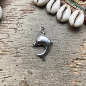 Vintage sterling silver dolphin pendant