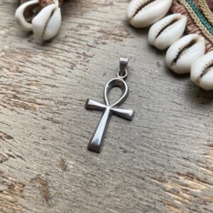 Vintage solid silver ankh pendant