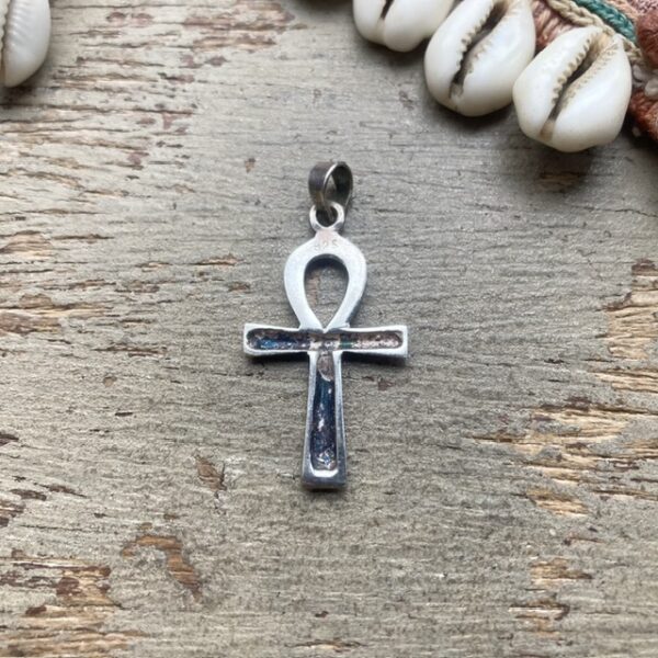 Vintage solid silver ankh pendant