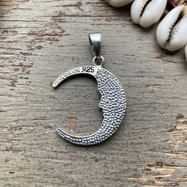 Sterling silver moon pendant