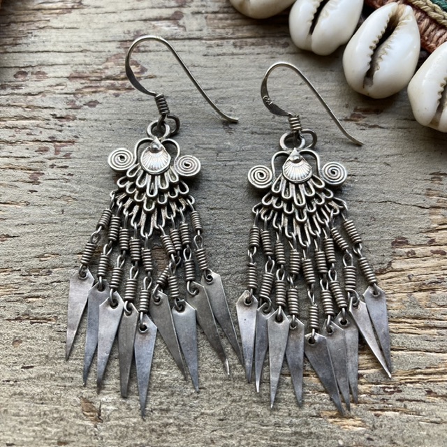 Vintage sterling silver dangly bohemian earrings