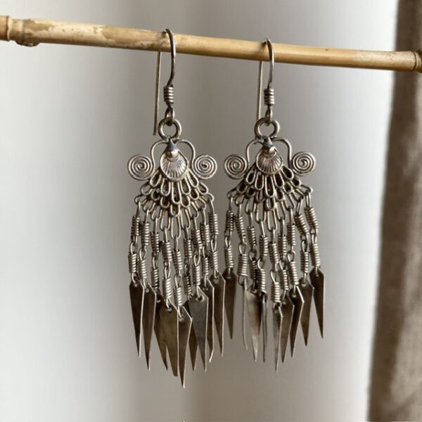 Vintage sterling silver dangly bohemian earrings