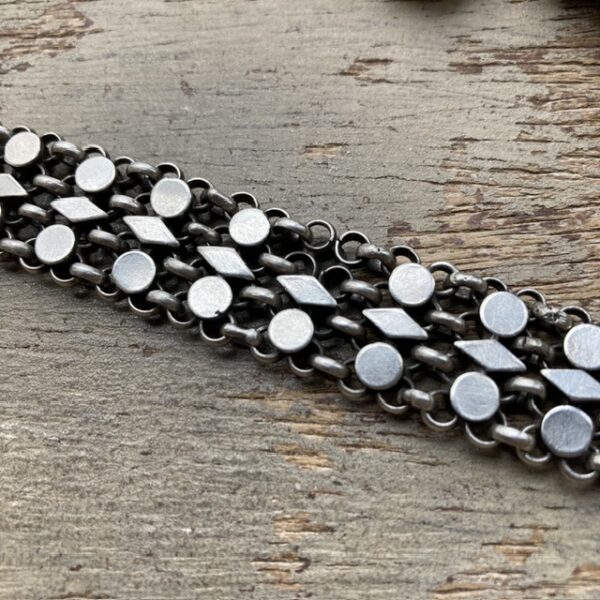 Vintage Indian chunky sterling silver bracelet