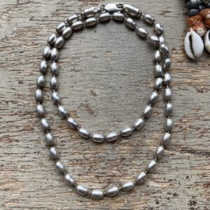 Vintage sterling silver beaded necklace