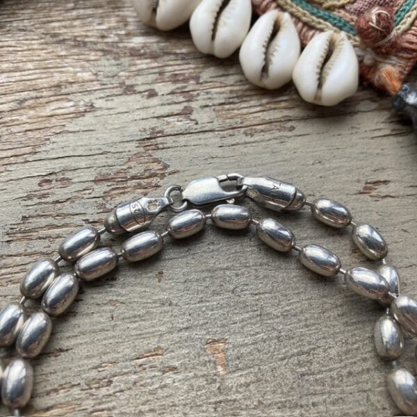 Vintage sterling silver beaded necklace