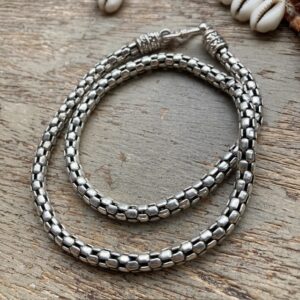 Vintage Indian chunky sterling silver necklace