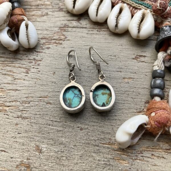 Vintage sterling silver turquoise earrings