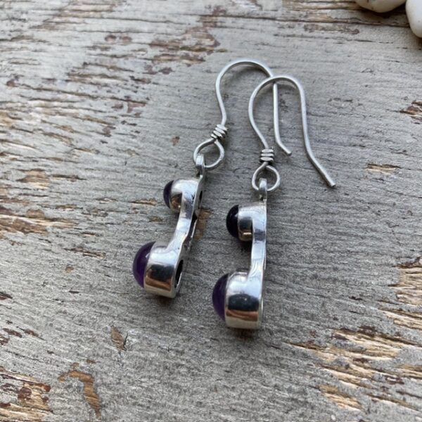 Vintage sterling silver amethyst earrings