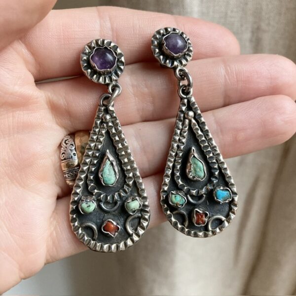 Vintage Mexican sterling silver earrings