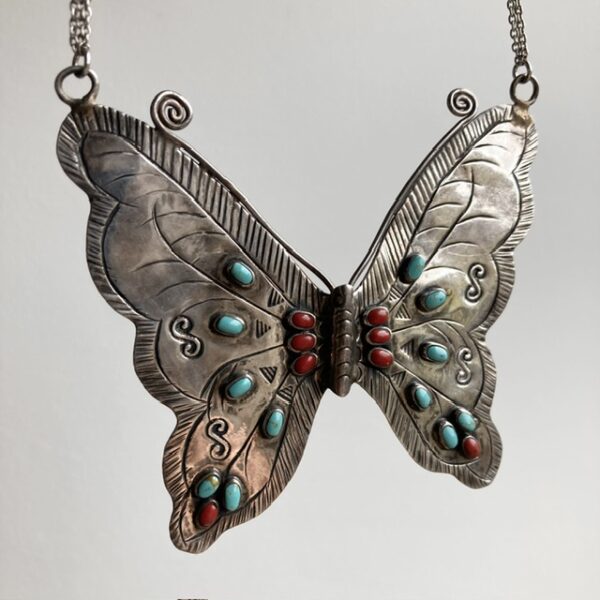 Vintage sterling silver butterfly necklace