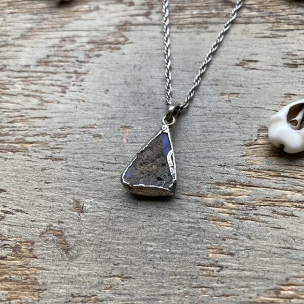 Vintage sterling silver Opal necklace