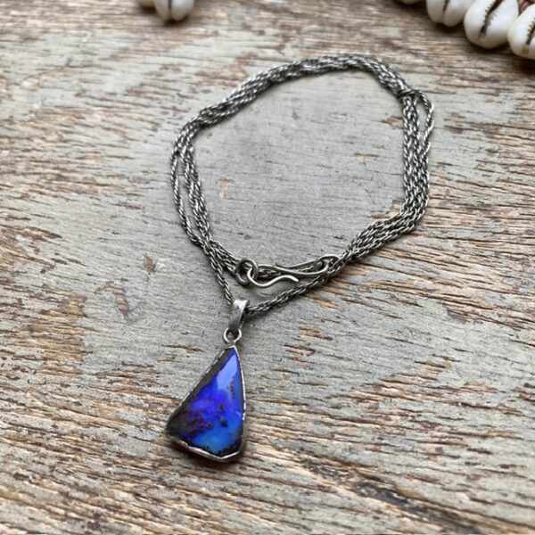 Vintage sterling silver Opal necklace