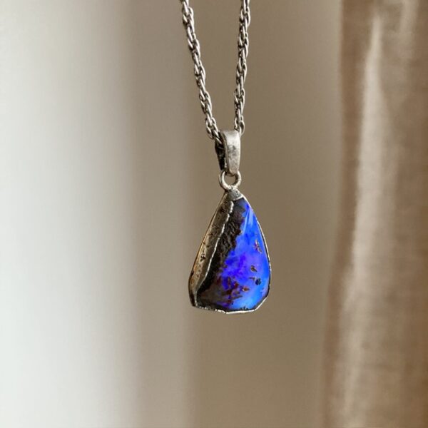 Vintage sterling silver Opal necklace