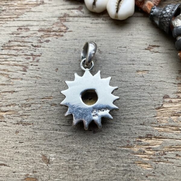 Sterling silver citrine sun pendant