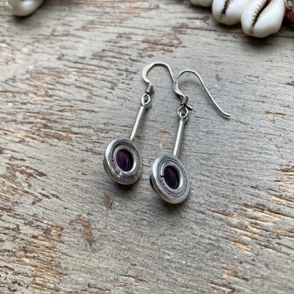 Vintage sterling silver amethyst earrings