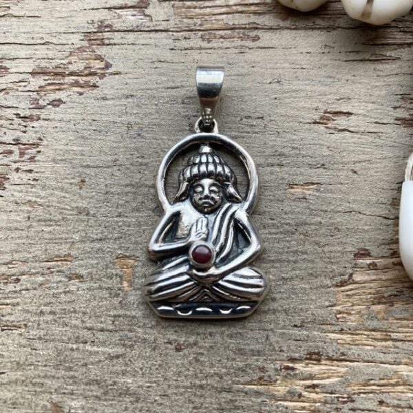 Vintage sterling silver Buddha pendant