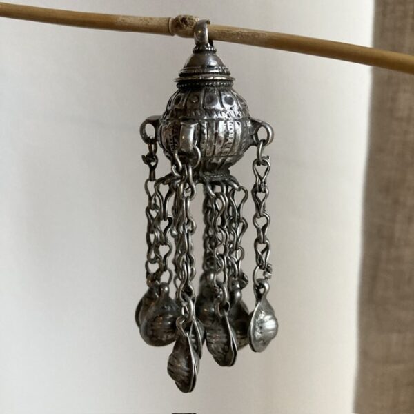 Vintage ornate sterling silver pendant