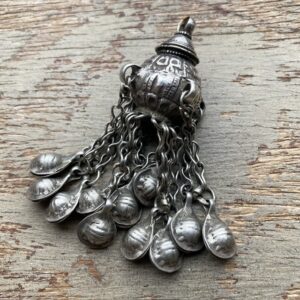 Vintage ornate sterling silver pendant