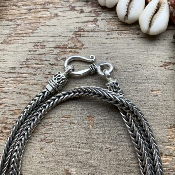 Vintage sterling silver foxtail chain